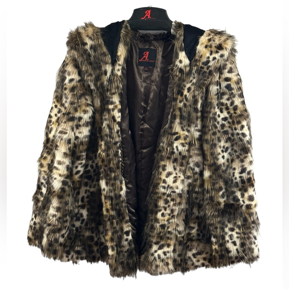 One of a kind Adrienne Landau Leopard Print Coat
